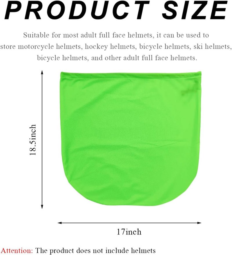 KVAEY Motorcycle Helmet Bag, Helmet Protection Drawstring Bag Made of Nylon Cloth, Large Capacity Helmet Storage Bag for Motorcycle Bicycle, Universal Motorcycle Accessories (Green) - Image 2